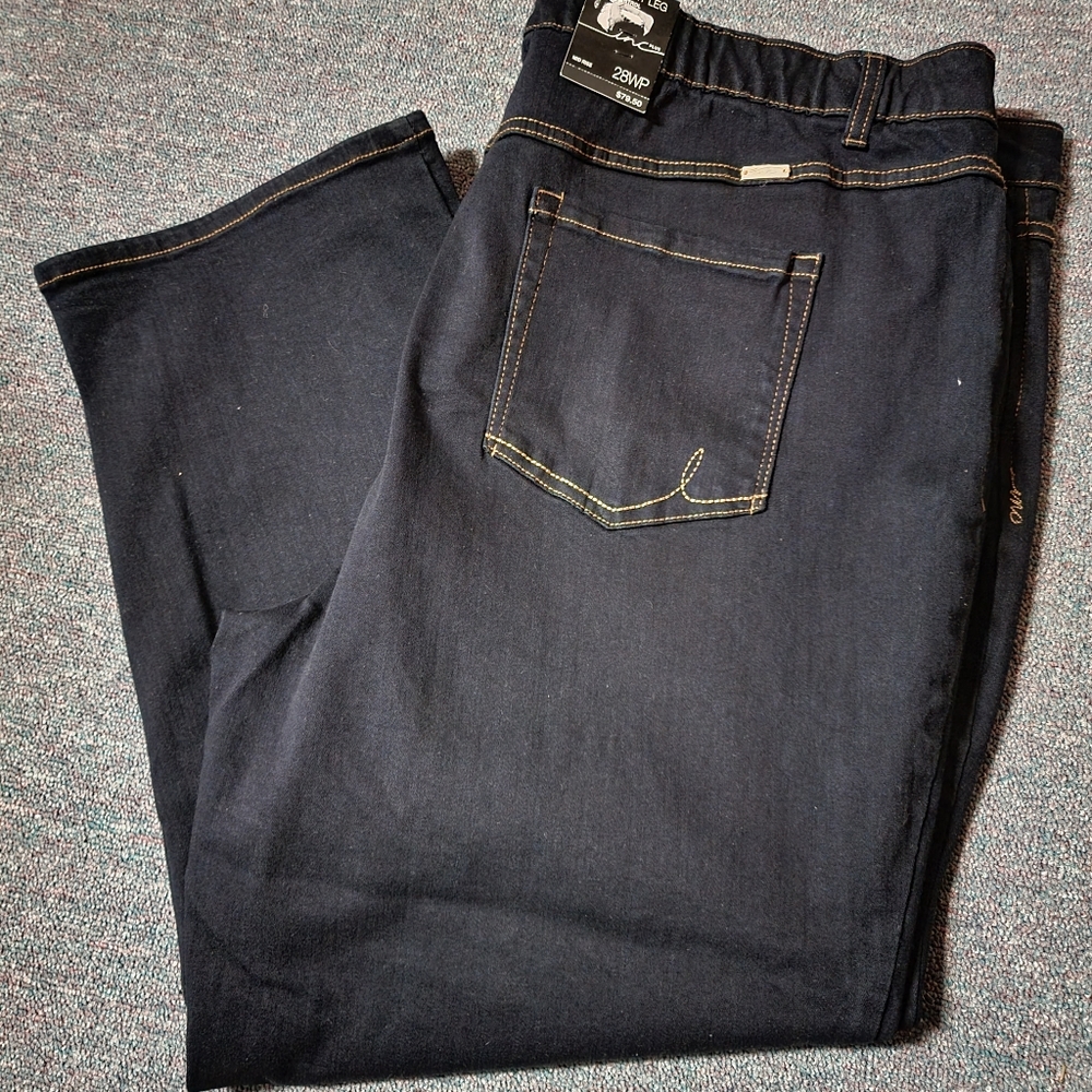 Women's Inc Plus Dark Denim Jeans NWT Size 28WP